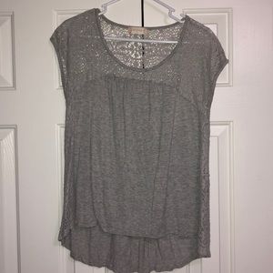 Altar’d State Grey Lace Top